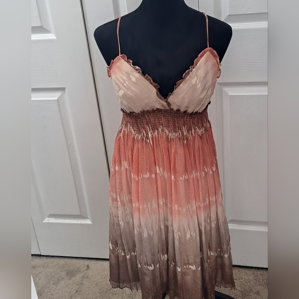 BCBGMAXAZRIA Silk Ombre Dress Size M - Picture 1 of 16
